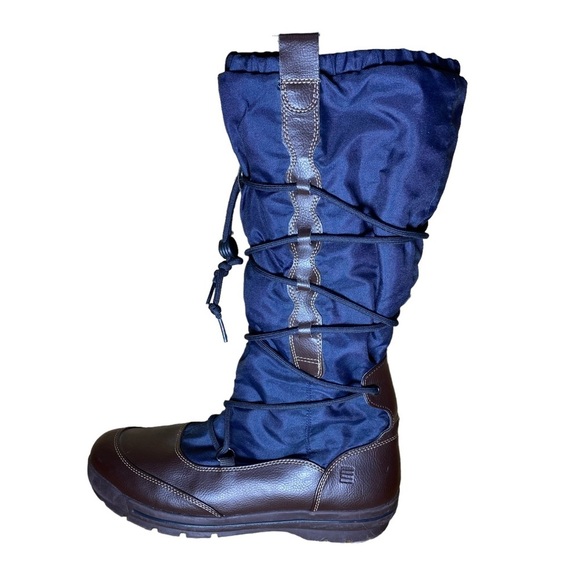 Lands End‎ blue tall lace-up boots #393496 size 10B - Picture 6 of 11